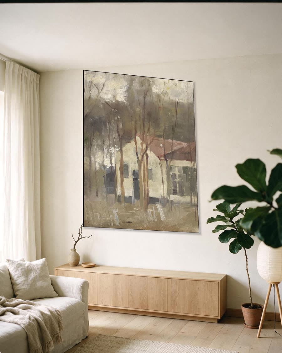 Boerderij in een aluminium frame aan dezelfde muur