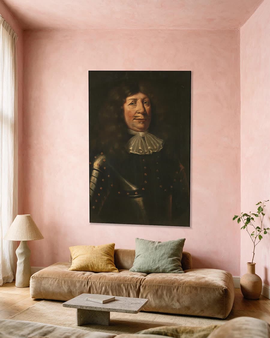 Carel Rabenhaupt (1602-1675), luitenant-generaal in een aluminium frame aan dezelfde muur