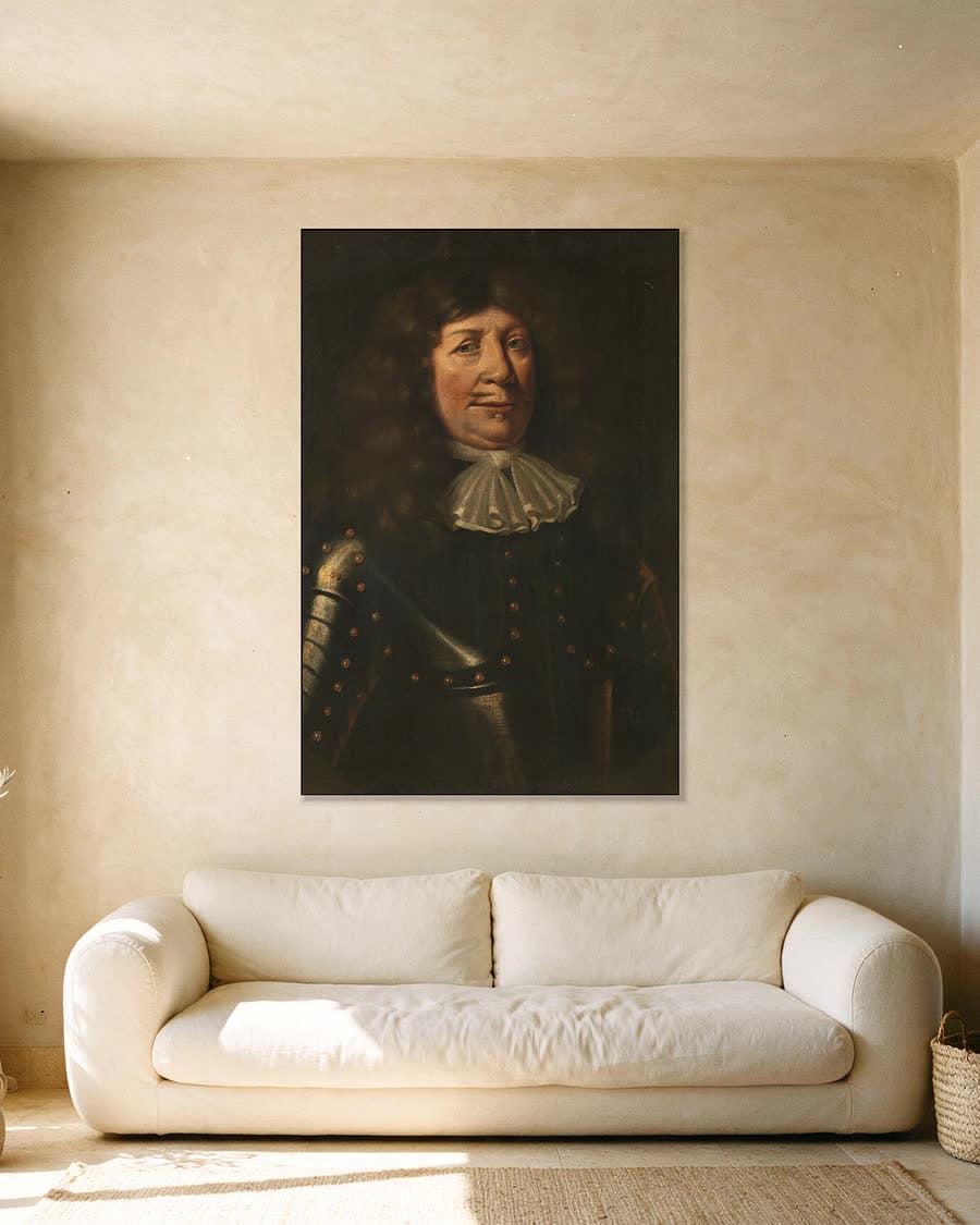 Carel Rabenhaupt (1602-1675), luitenant-generaal in een aluminium frame aan dezelfde muur