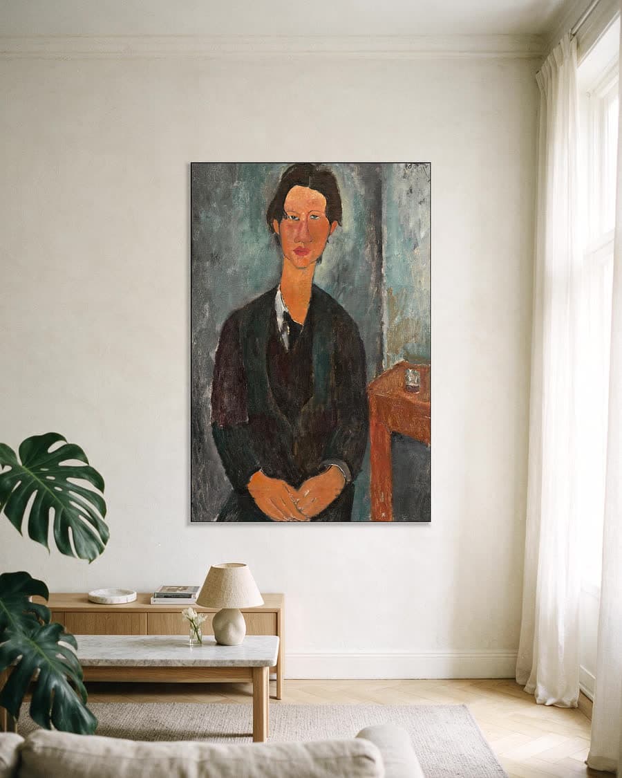 Chaïm Soutine in een aluminium frame aan dezelfde muur
