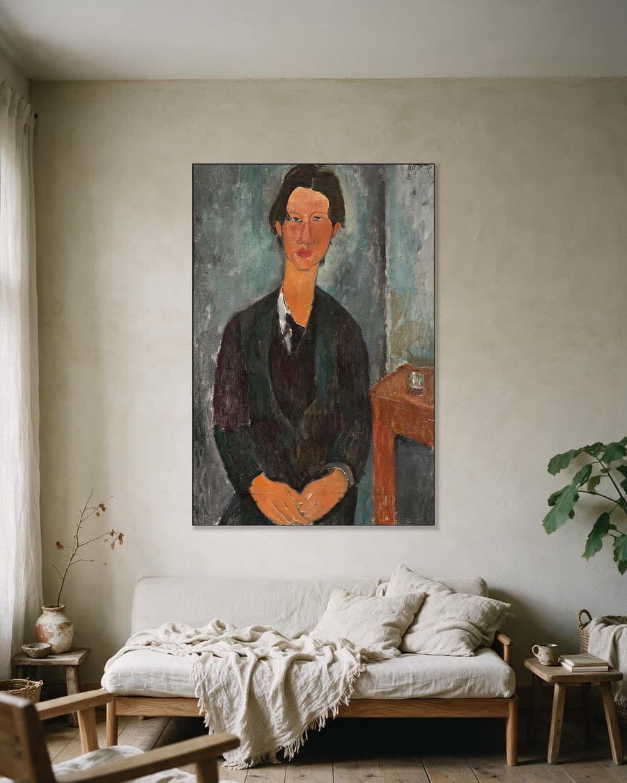 Chaïm Soutine in een aluminium frame aan dezelfde muur