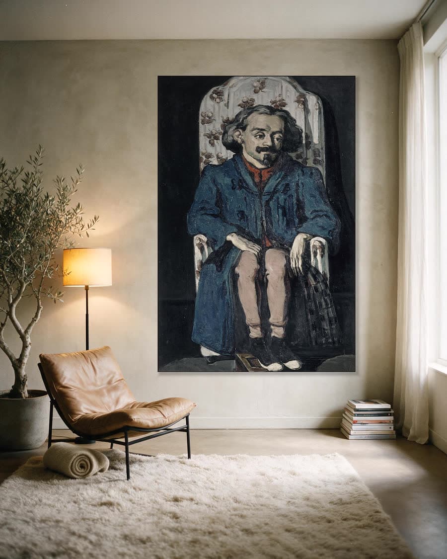 Achille Emperaire in een aluminium frame aan dezelfde muur