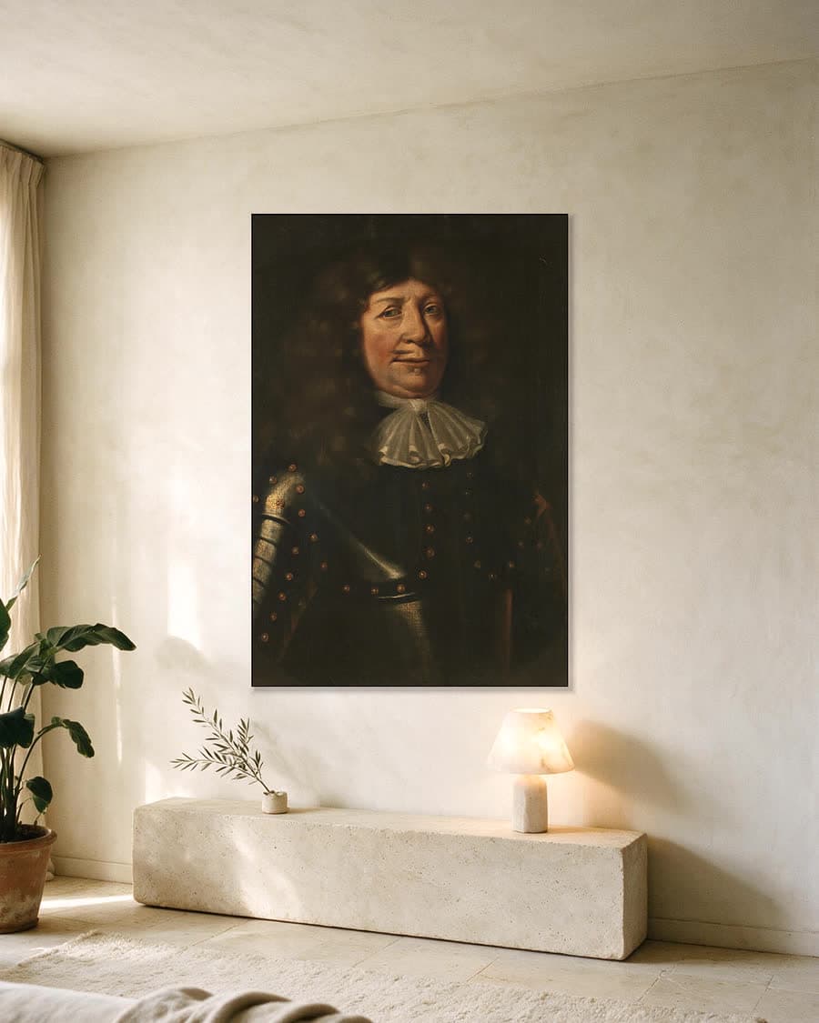 Carel Rabenhaupt (1602-1675), luitenant-generaal in een aluminium frame aan dezelfde muur