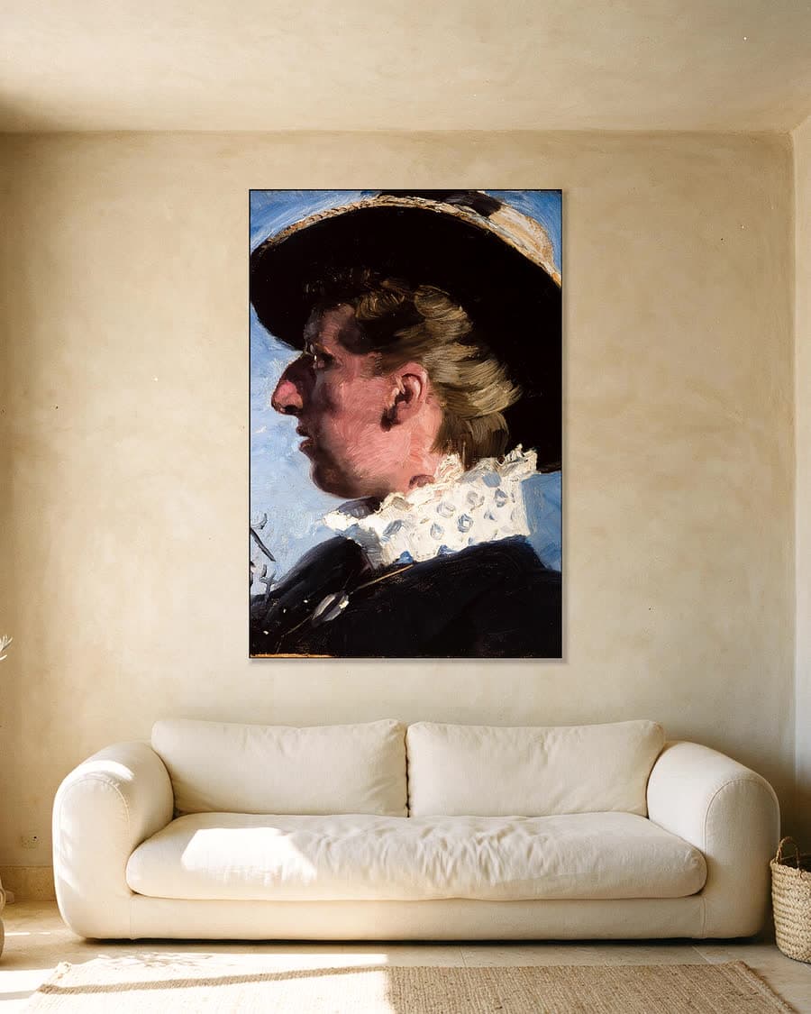 Anna Palm in een aluminium frame aan dezelfde muur