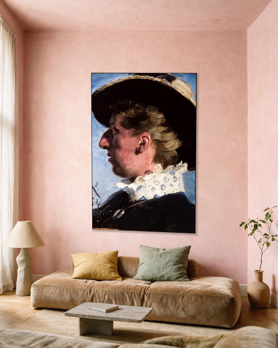 Anna Palm in een aluminium frame aan dezelfde muur