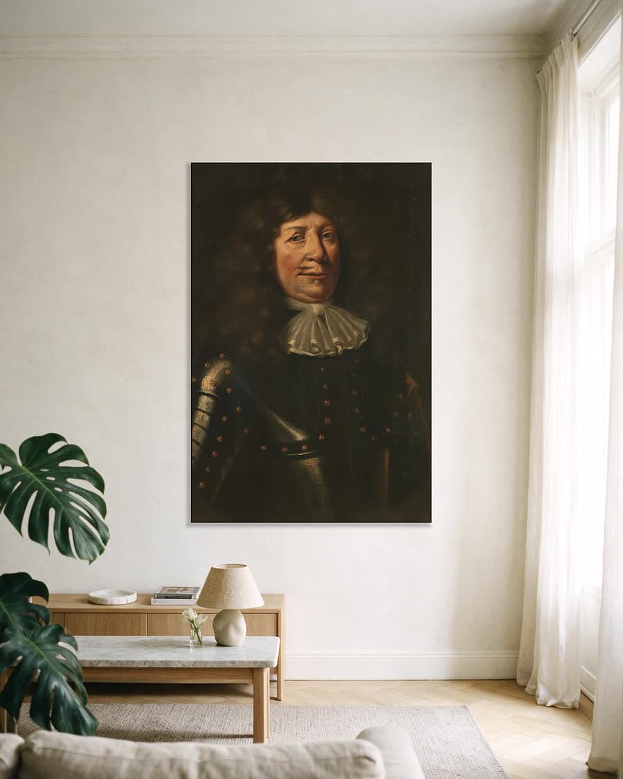 Carel Rabenhaupt (1602-1675), luitenant-generaal in een aluminium frame aan dezelfde muur