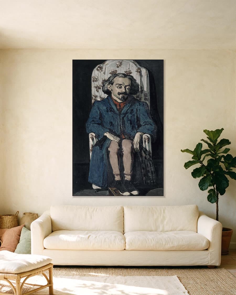 Achille Emperaire in een aluminium frame aan dezelfde muur