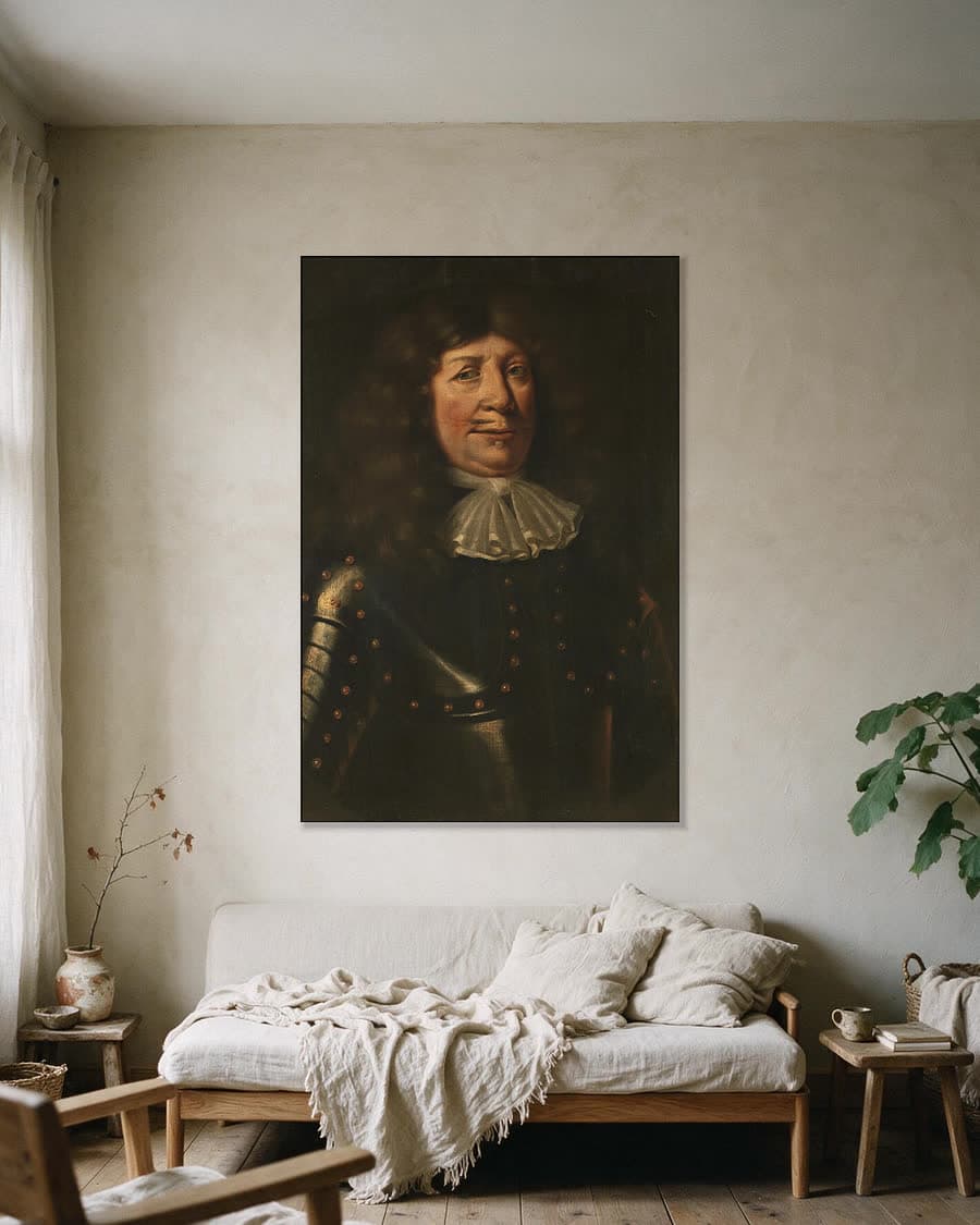 Carel Rabenhaupt (1602-1675), luitenant-generaal in een aluminium frame aan dezelfde muur