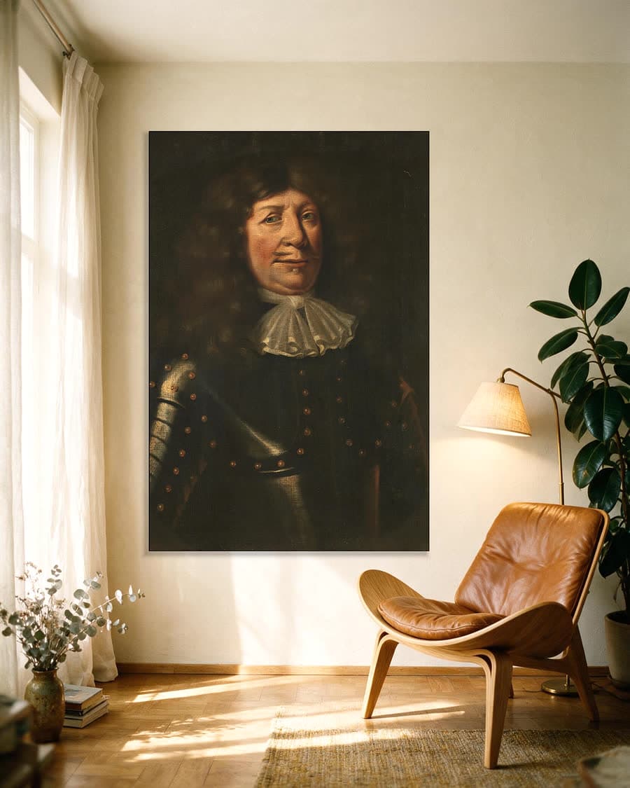 Carel Rabenhaupt (1602-1675), luitenant-generaal in een aluminium frame aan dezelfde muur