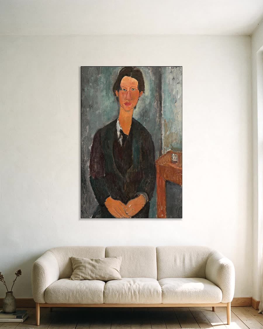 Chaïm Soutine in een aluminium frame aan dezelfde muur