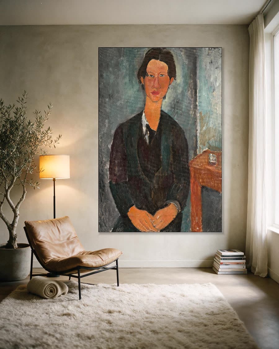 Chaïm Soutine in een aluminium frame aan dezelfde muur