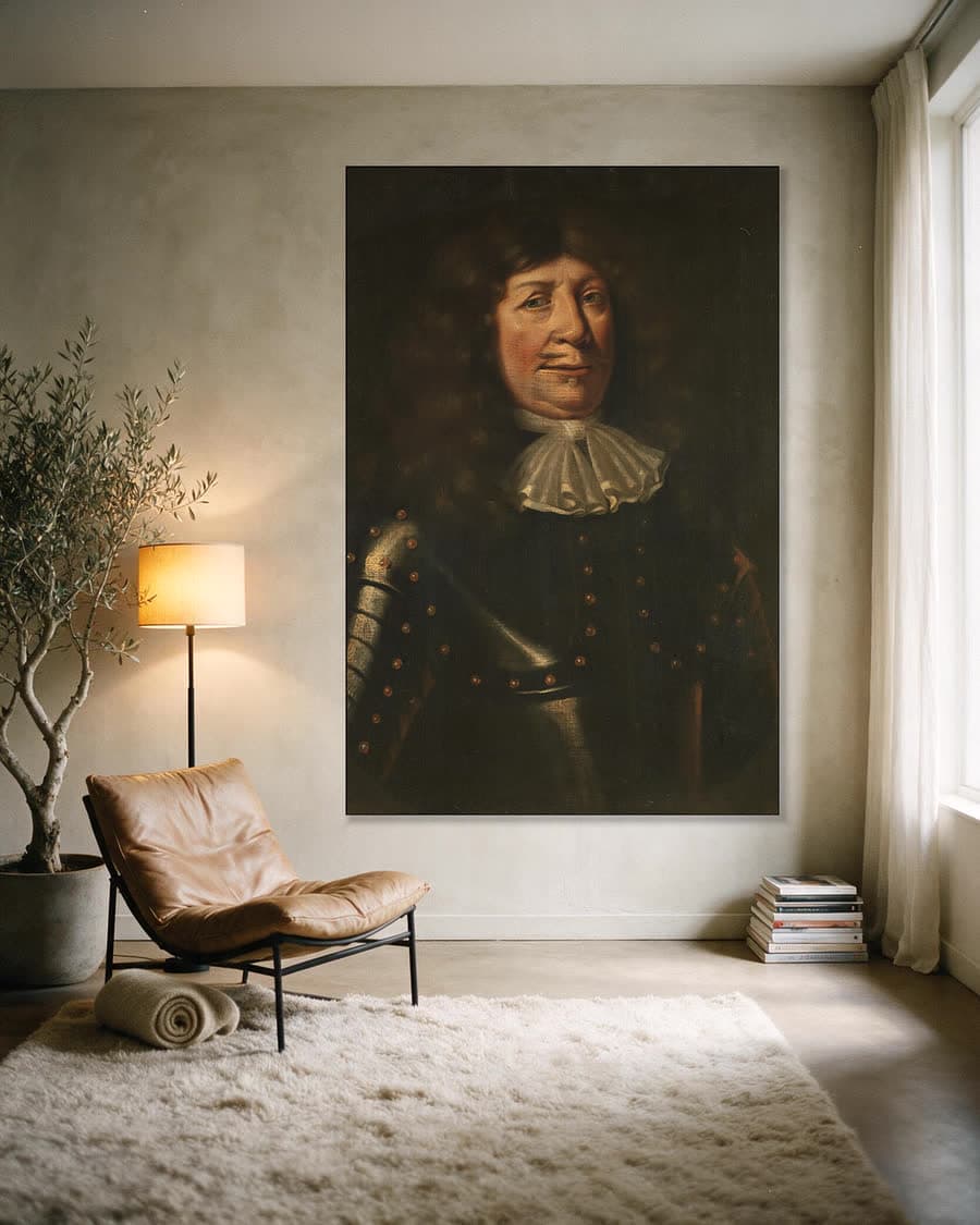 Carel Rabenhaupt (1602-1675), luitenant-generaal in een aluminium frame aan dezelfde muur