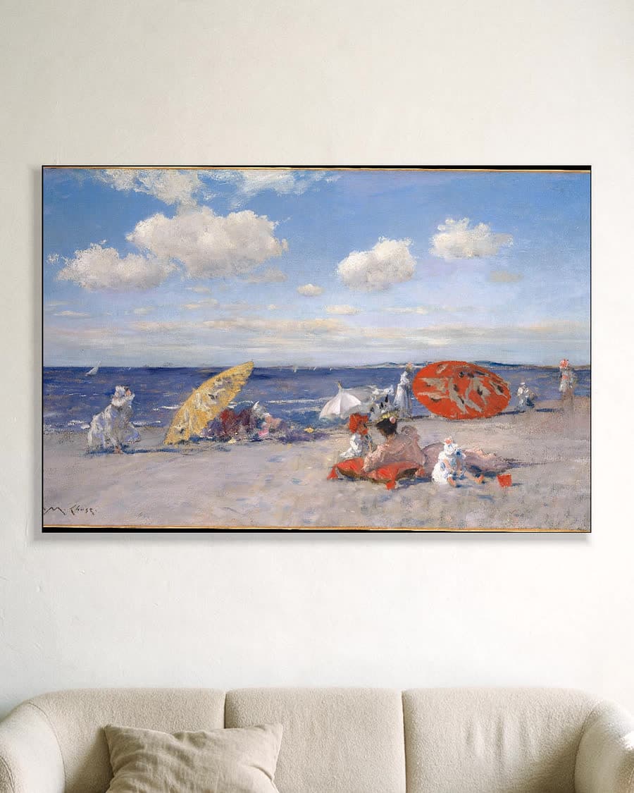 Aan zee in een aluminium frame aan dezelfde muur