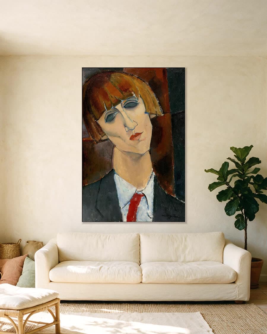 Madame Kisling in een aluminium frame aan dezelfde muur
