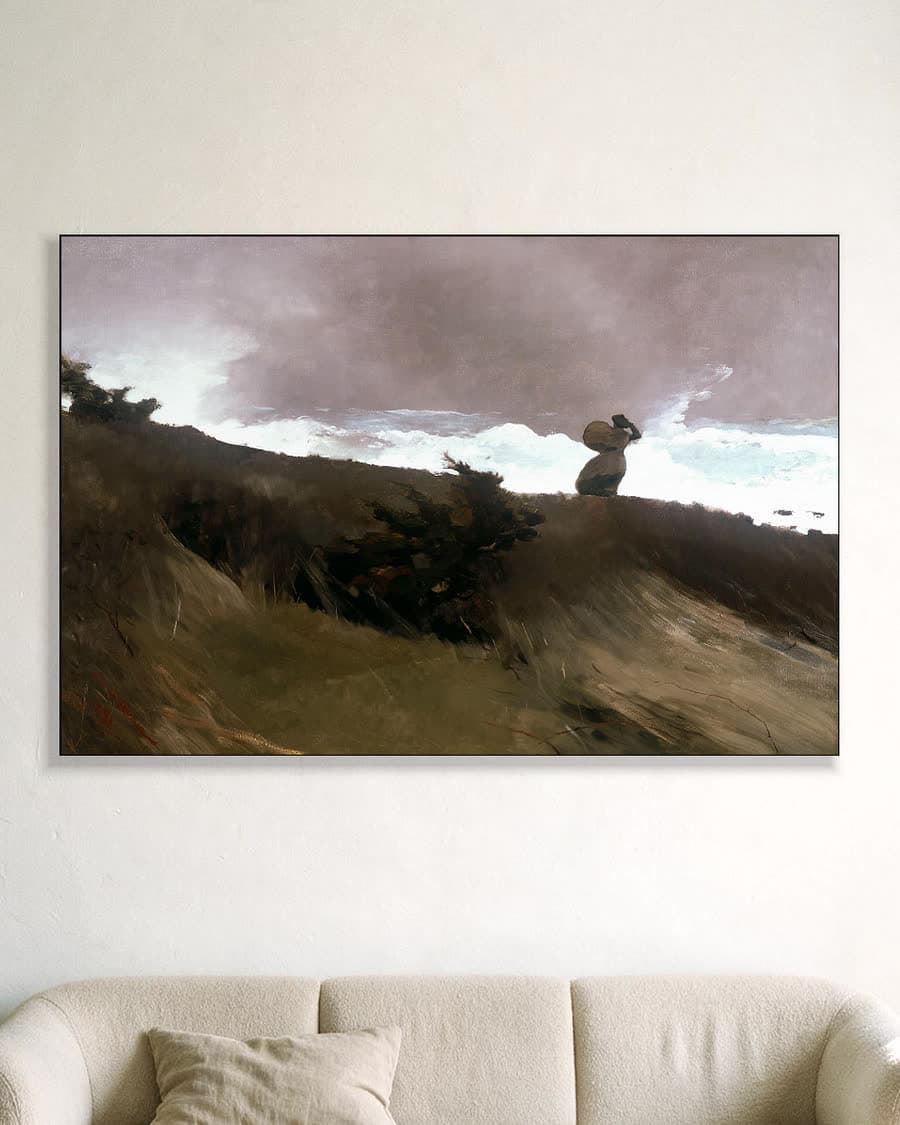Westenwind in een aluminium frame aan dezelfde muur