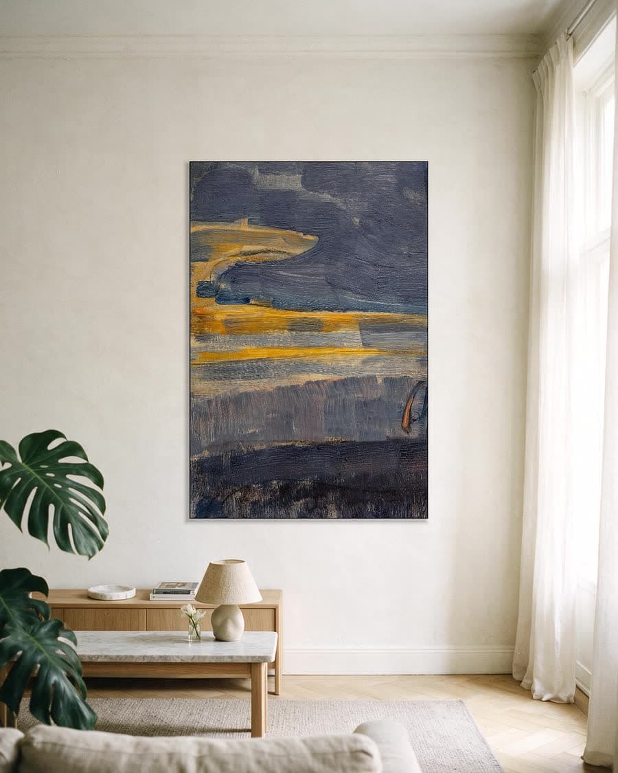 Molen bij Domburg in een aluminium frame aan dezelfde muur