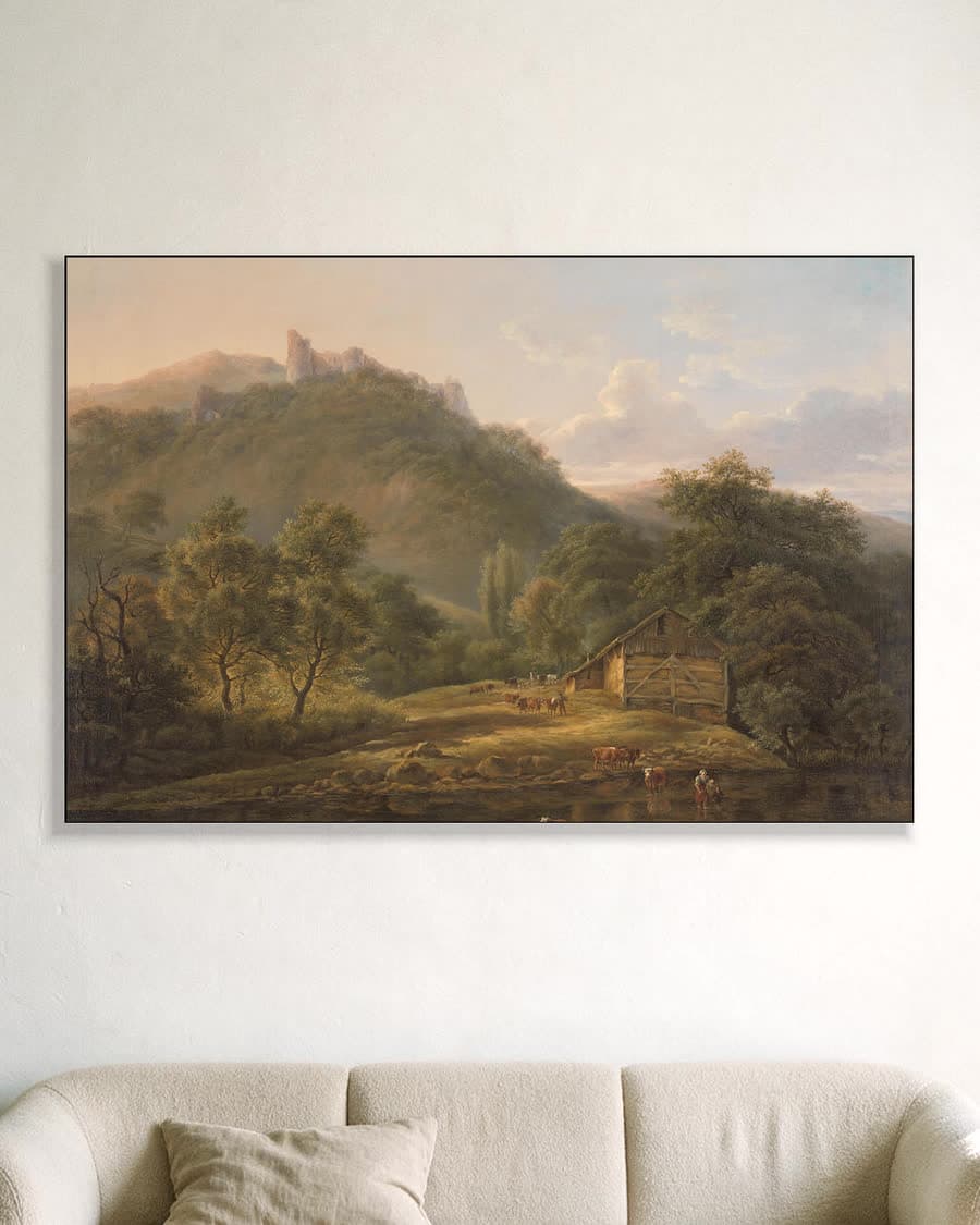 Aan de Samber in een aluminium frame aan dezelfde muur