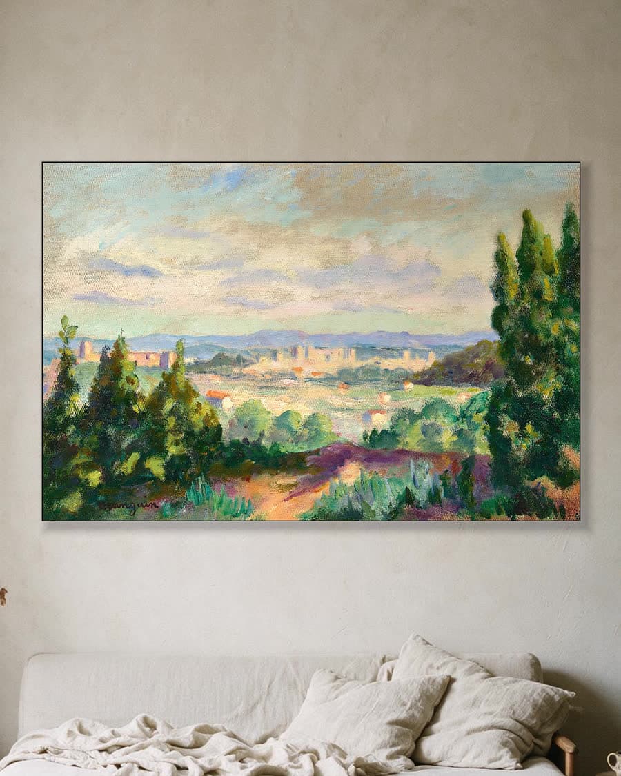 Avignon in een aluminium frame aan dezelfde muur