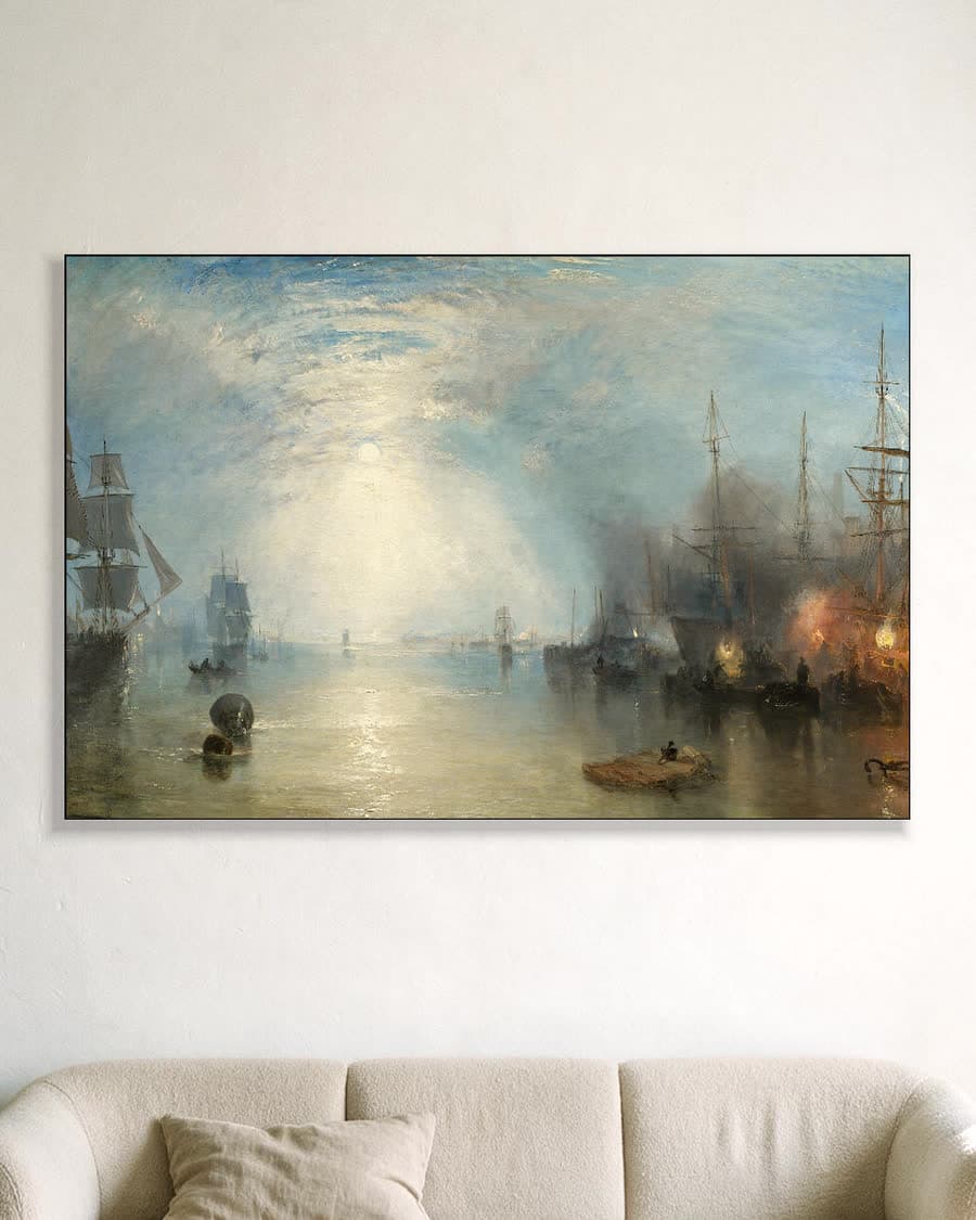 Kolenlossers bij maanlicht in een aluminium frame aan dezelfde muur