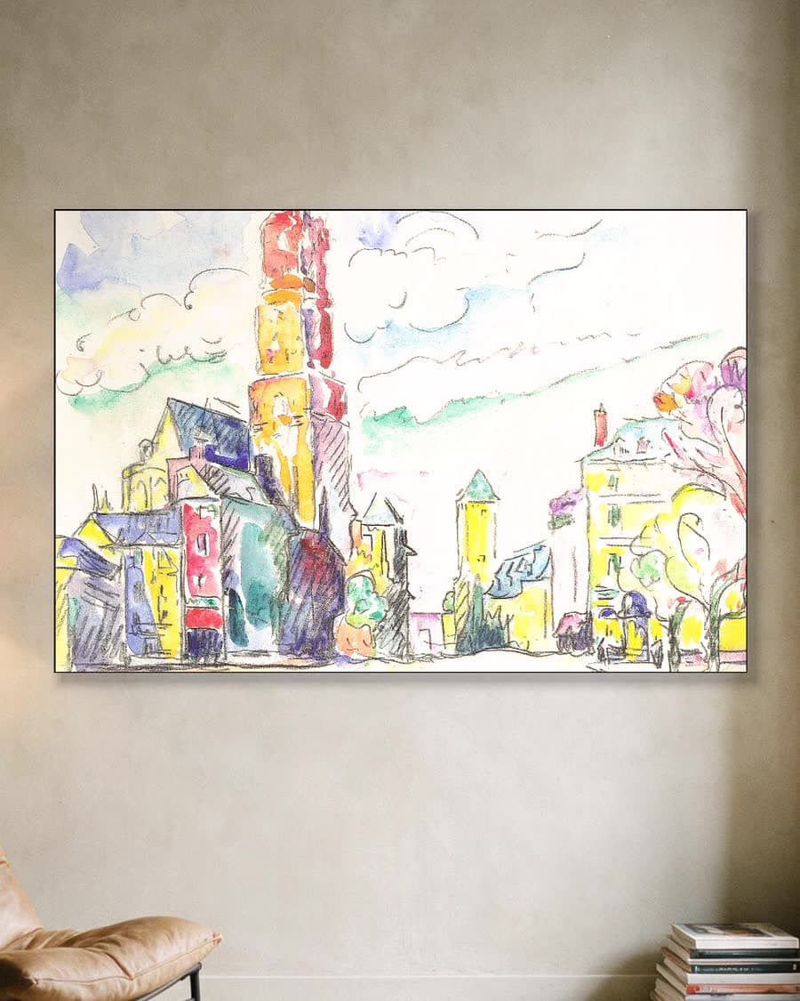 Rodez in een aluminium frame aan dezelfde muur