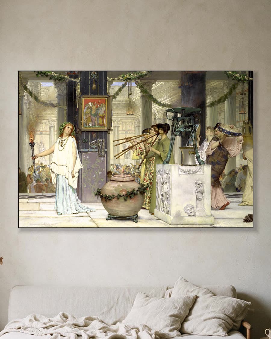 Antiek Feest in een aluminium frame aan dezelfde muur