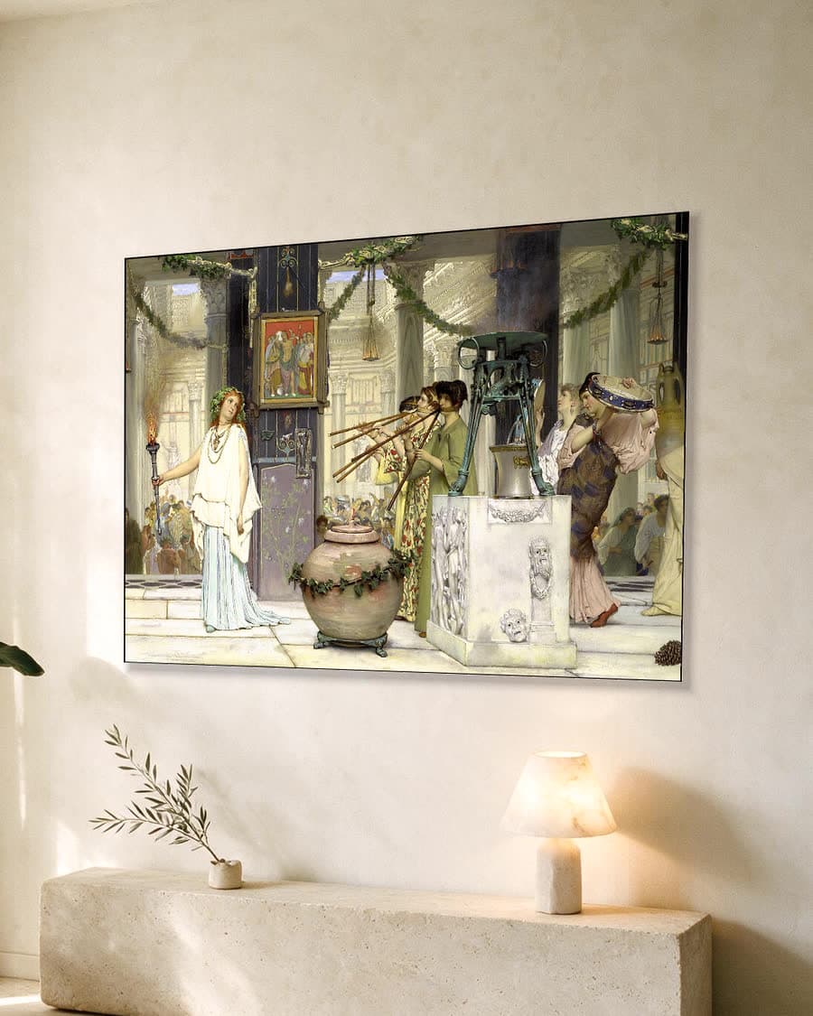 Antiek Feest in een aluminium frame aan dezelfde muur
