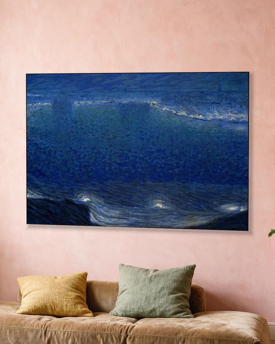 Nocturne in een aluminium frame aan dezelfde muur