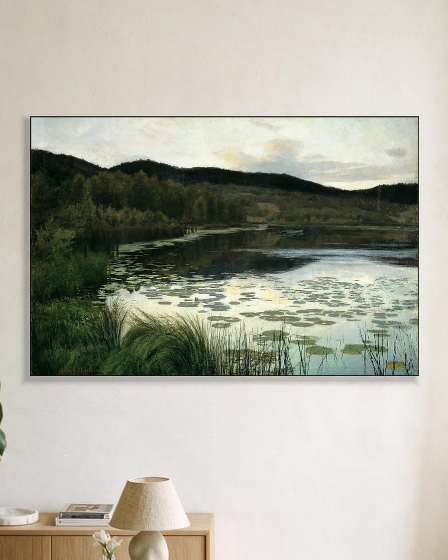 Zomernacht in een aluminium frame aan dezelfde muur