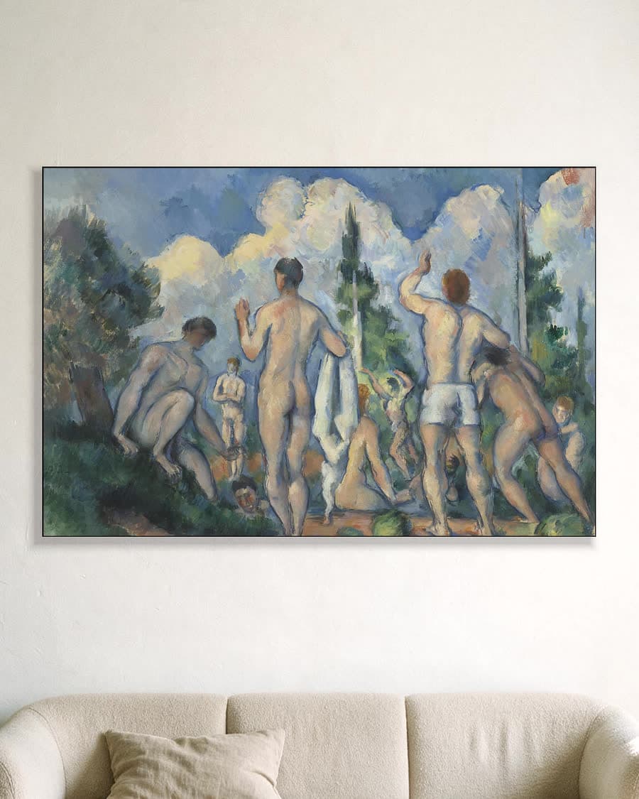 Baders in een aluminium frame aan dezelfde muur