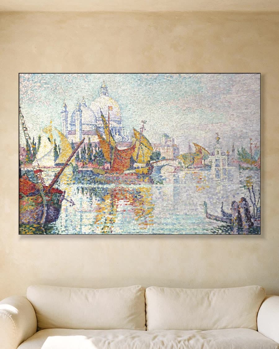 Santa Maria della Salute, Venetië in een aluminium frame aan dezelfde muur