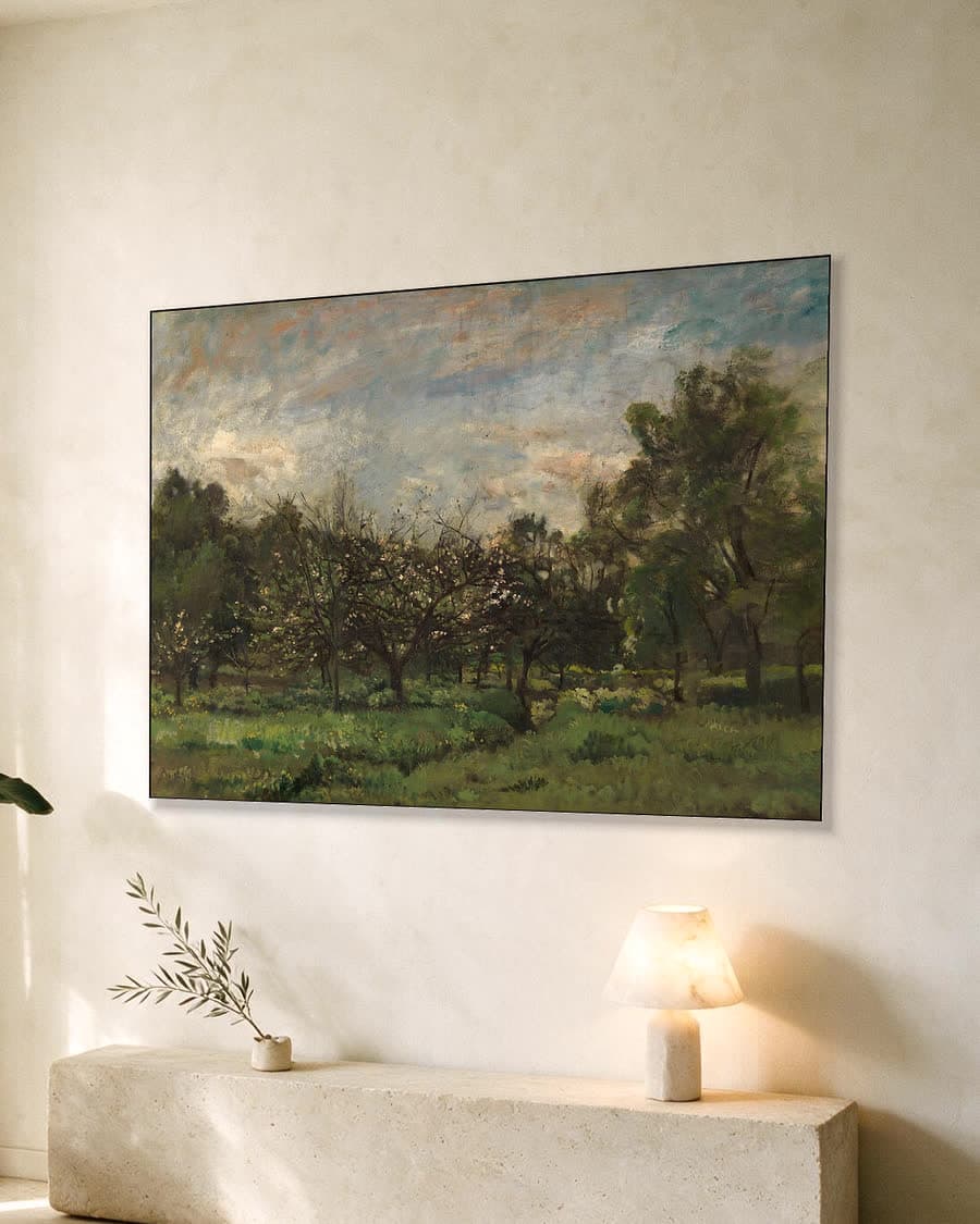 Boomgaard in een aluminium frame aan dezelfde muur
