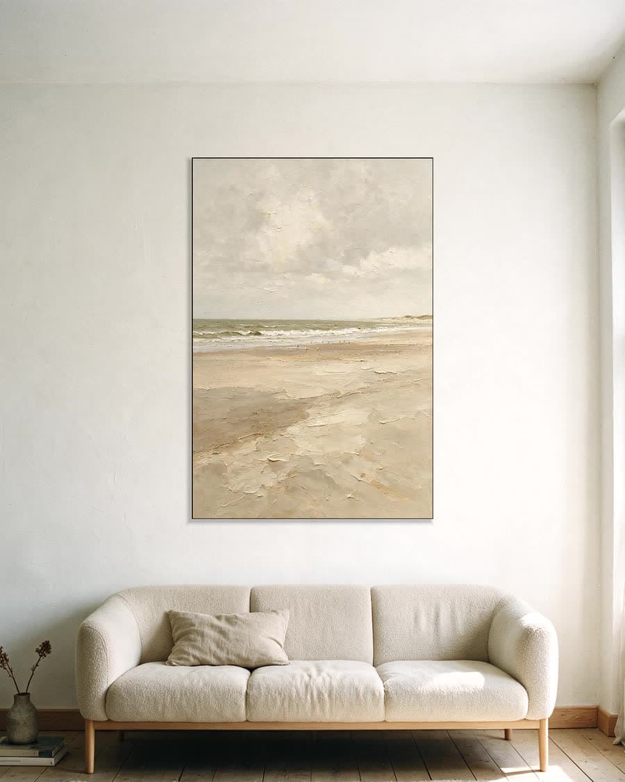 Laag tij in een aluminium frame aan dezelfde muur