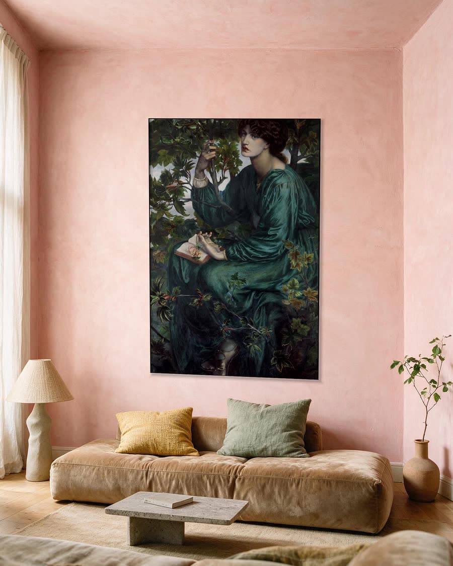 De dagdroom in een aluminium frame aan dezelfde muur