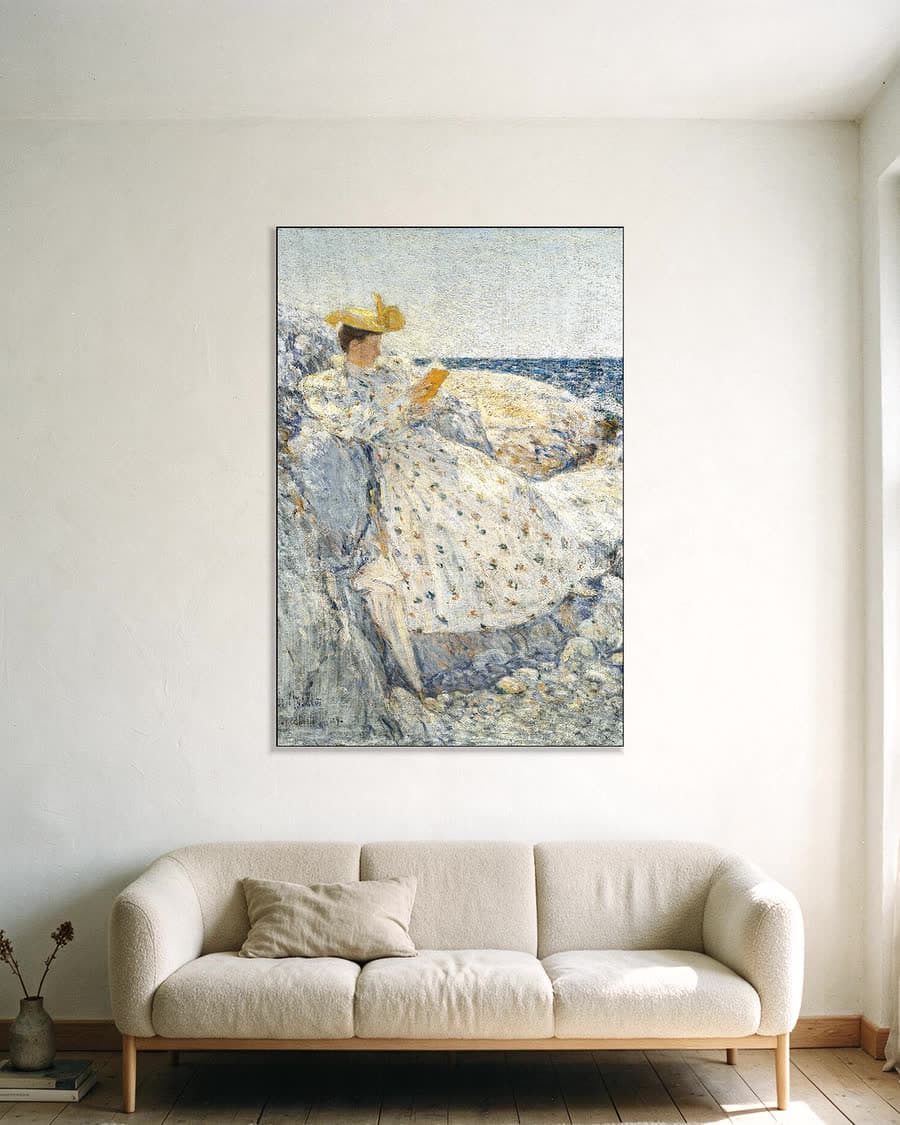 Zomerzon, Isles of Shoals in een aluminium frame aan dezelfde muur