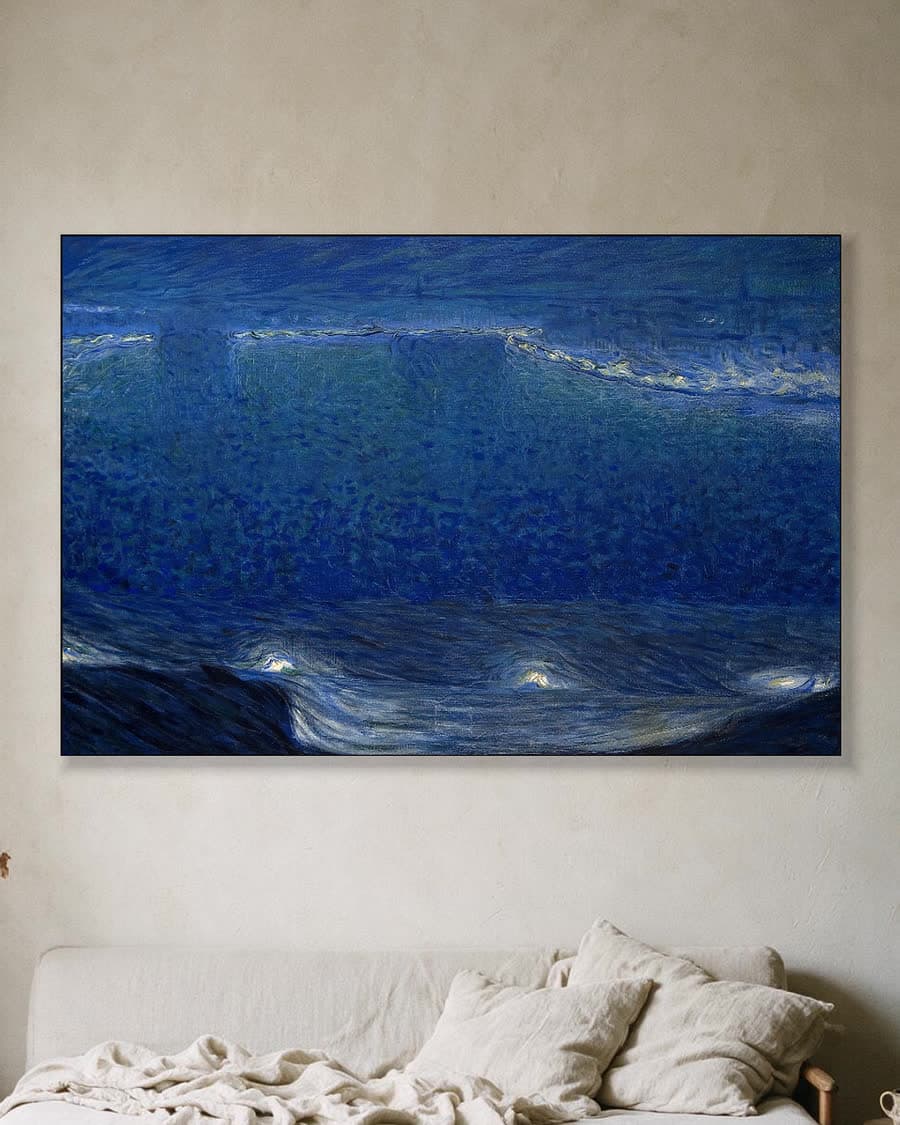 Nocturne in een aluminium frame aan dezelfde muur