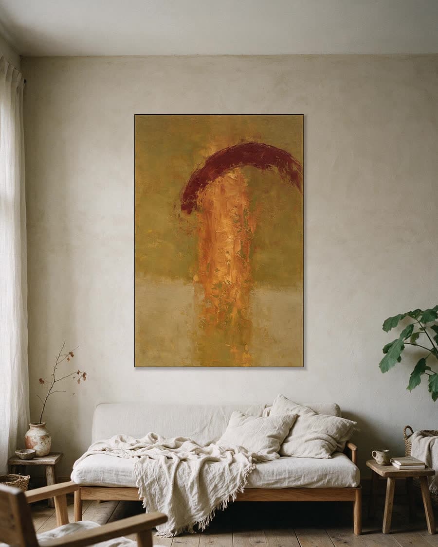 Staande kolom in een aluminium frame aan dezelfde muur