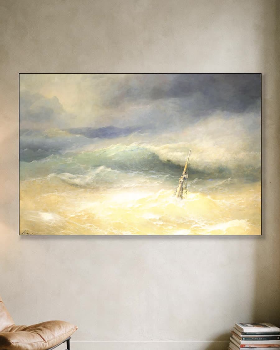 Storm in een aluminium frame aan dezelfde muur
