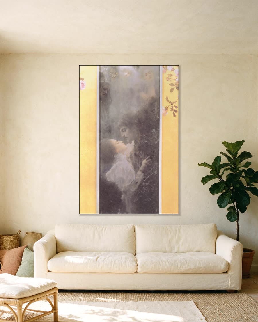 Liefde in een aluminium frame aan dezelfde muur