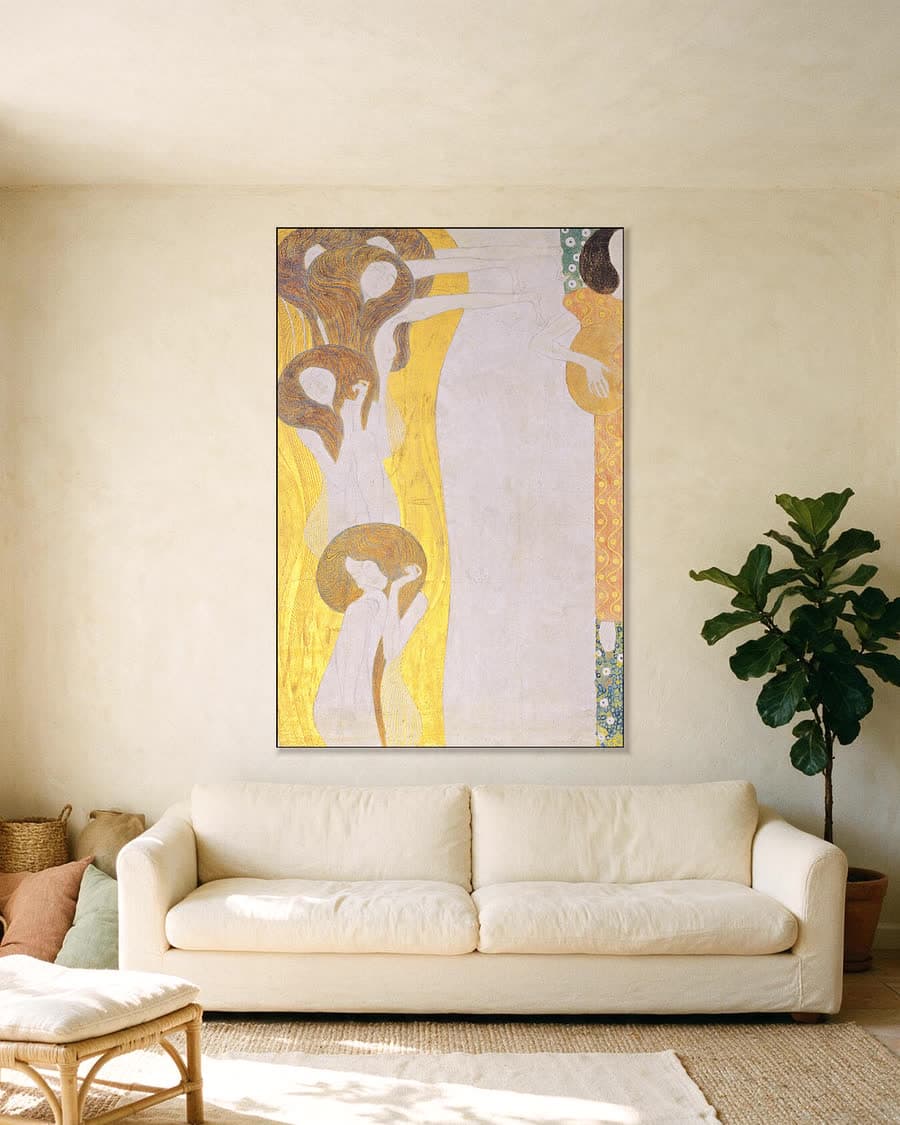 De Kunsten in een aluminium frame aan dezelfde muur