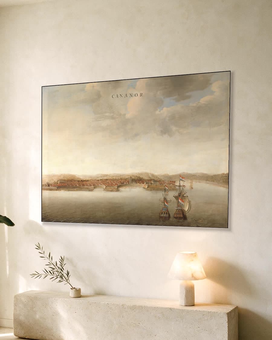 VOC-vestigingen in een aluminium frame aan dezelfde muur
