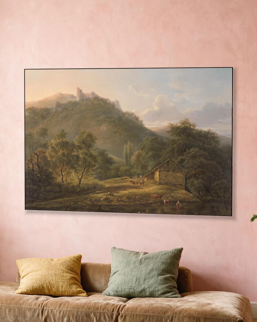 Aan de Samber in een aluminium frame aan dezelfde muur