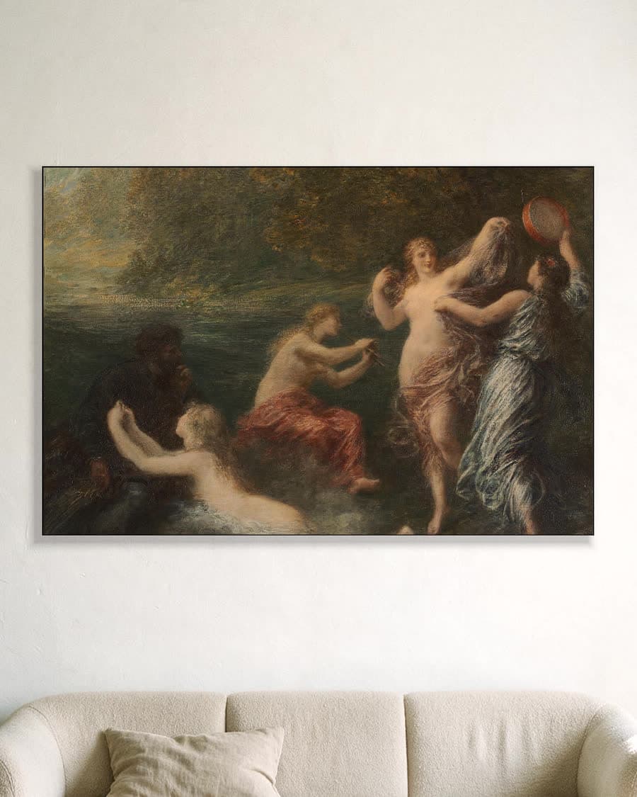 Tannhäuser in een aluminium frame aan dezelfde muur