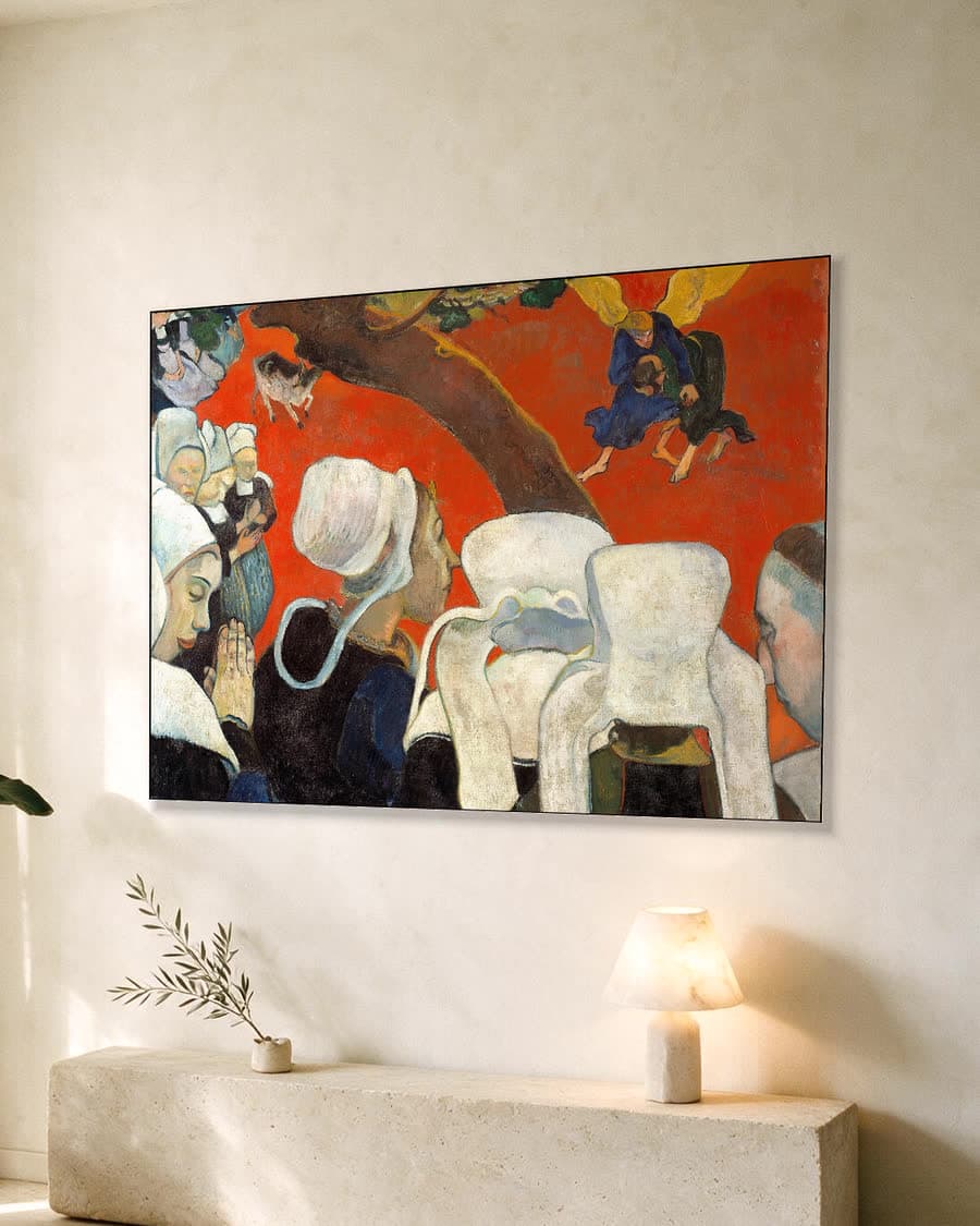 Visioen na de preek in een aluminium frame aan dezelfde muur