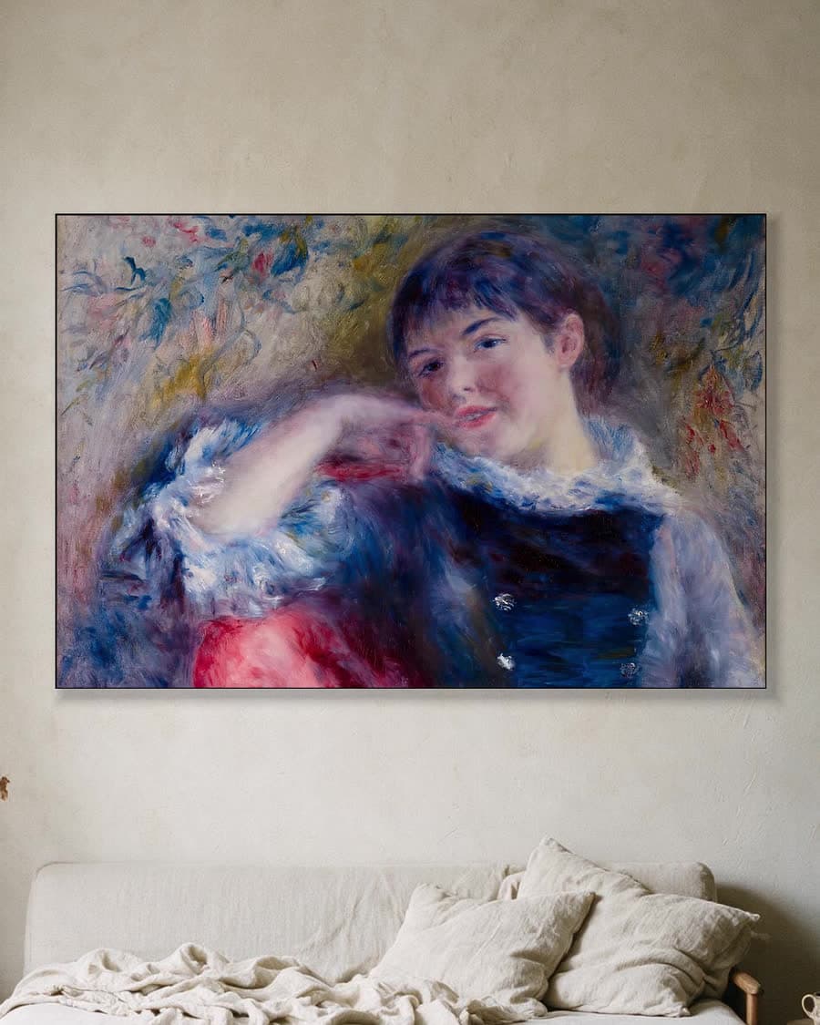 De dromer in een aluminium frame aan dezelfde muur