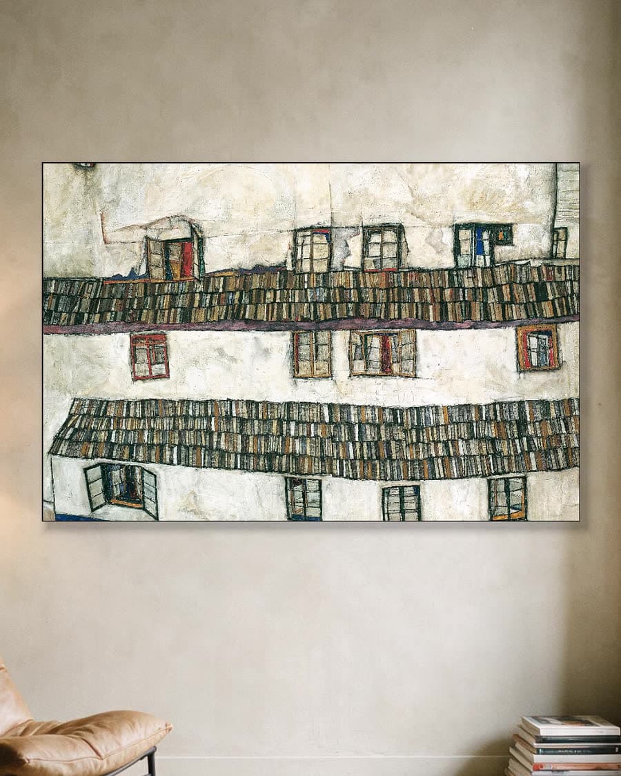 Huismuur (raamwand) in een aluminium frame aan dezelfde muur