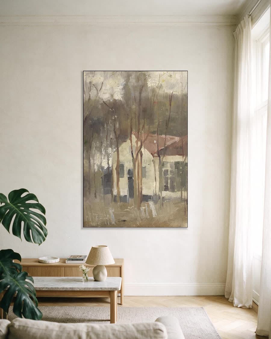 Boerderij in een aluminium frame aan dezelfde muur