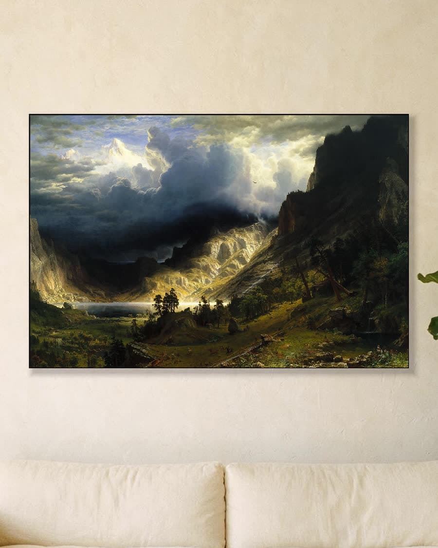 The Rocky Mountains, Lander's Peak in een aluminium frame aan dezelfde muur