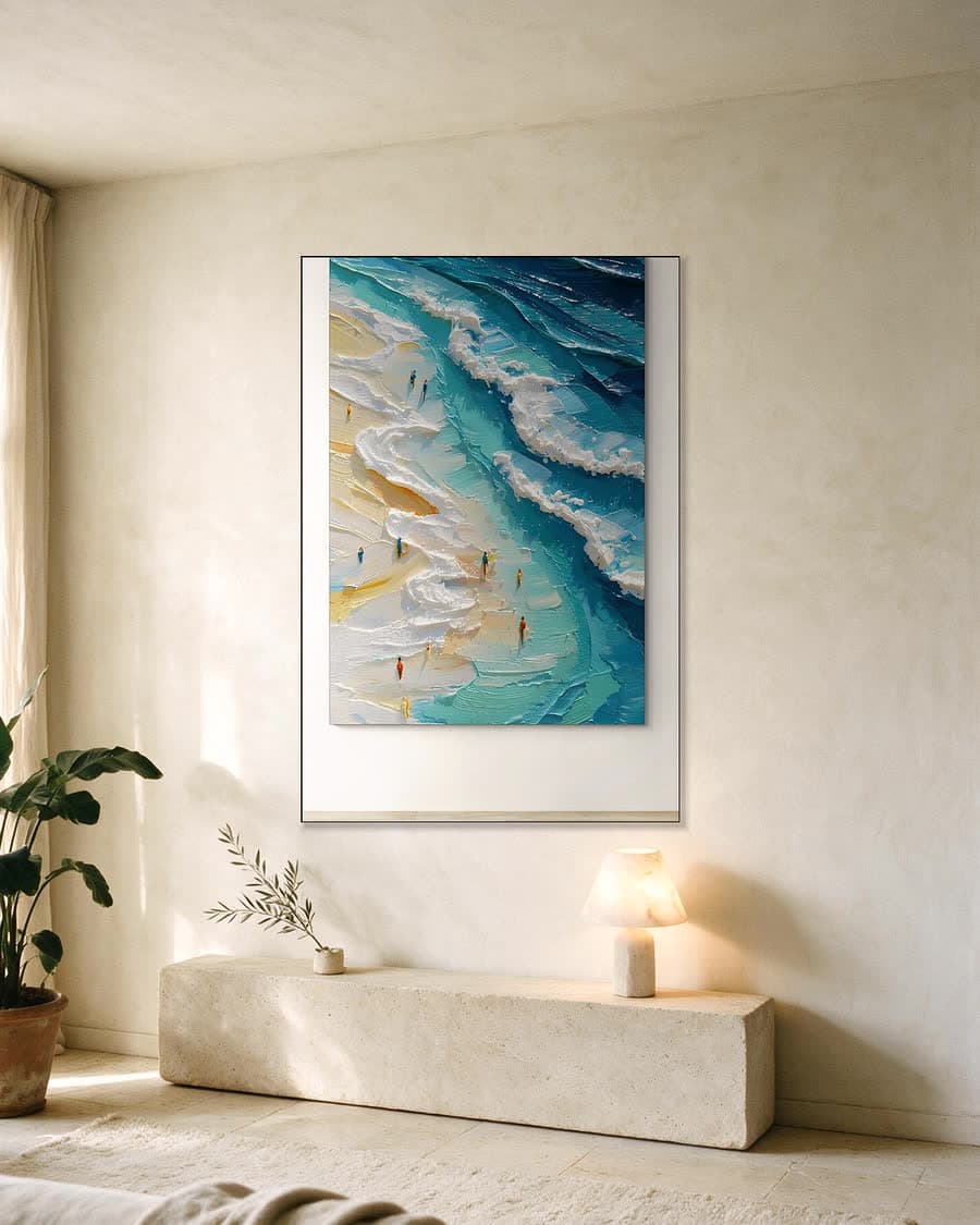 Tropical Paradise in een aluminium frame aan dezelfde muur