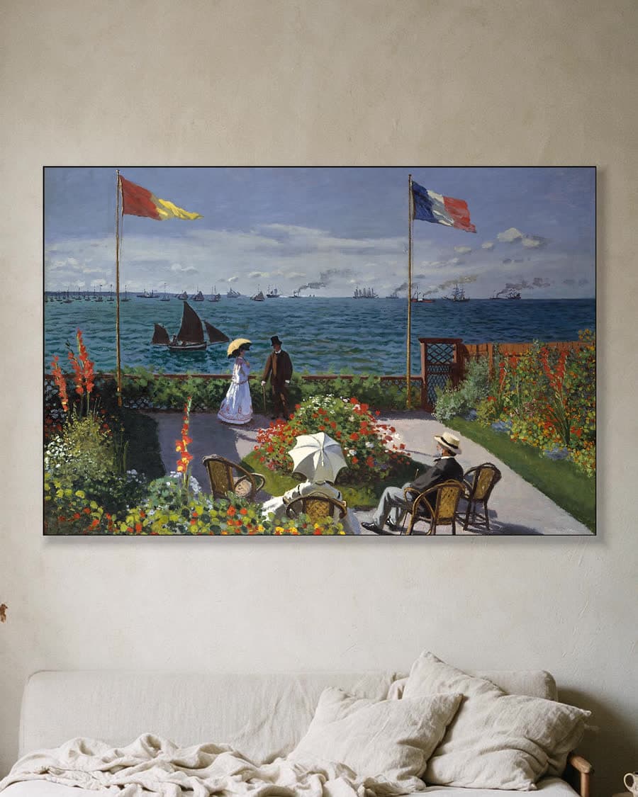 Tuin in Sainte-Adresse in een aluminium frame aan dezelfde muur