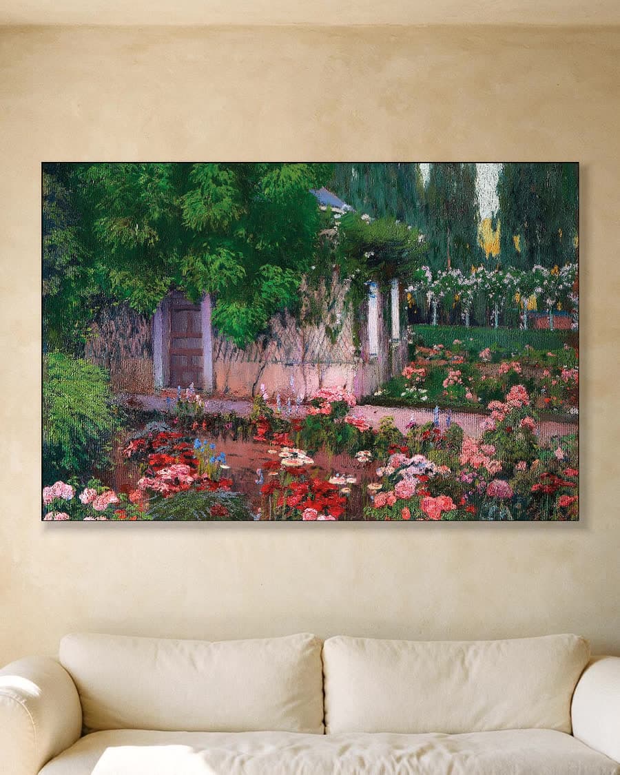 Tuinen van Aranjuez in een aluminium frame aan dezelfde muur